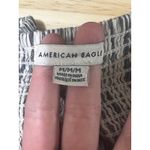 American Eagle Halter Top Blue White Striped Crop Smocked Back Medium M Black Photo 4