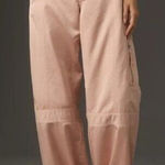 Anthropologie  Pilcro Satin Cargo Parachute Pants Pink Combo Size 31 NEW Photo 0