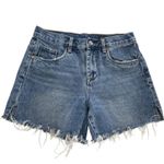 BLANK NYC Shorts Womens 26 Blue High Rise The Perry Mom Short Distressed Denim Photo 1