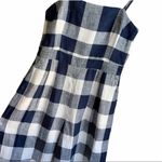 J.Crew Blue White Windowpane Plaid Jumpsuit Photo 1