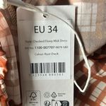 NA-KD  Flowy Rust Check Midi Dress Size 34 NWT Photo 12