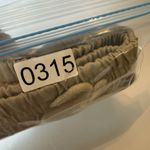 Free People  Drawstring Denim Track Pants Sz Small Khaki Wide Leg High Rise EUC Photo 15