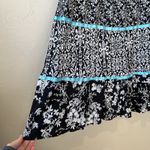 Notations Y2K Tiered Skirt Dark Floral Patchwork XL Ribbon Whimsigoth Goth Mixed Pattern Photo 2