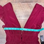 Lulus NWT I’m All Yours Burgundy Ruffle Maxi Dress Photo 7