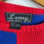 Vintage Lumy Handknit Peruvian Christmas Candy Sweets Cotton Sweater womens M Multiple Size M Photo 6
