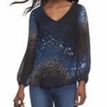 Juicy Couture Hi-Lo Leopard Print Blouse Size Med Photo 2