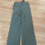 ZARA Green stripe flared pants Photo 1