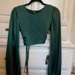 Motel Green Long Sleeve Crop Top Photo 0