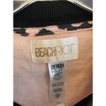 Beach Riot Ava Love Leopard Sweatshirt Cropped Women Size Medium Pink Colorblock Photo 6