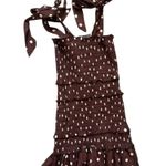 MABLE Jasper Polka Dot Mini Dress In Brown size small Photo 3