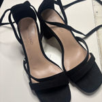 Cynthia Rowley  Ankle Wrap Block Heel Shoes Sandals Black Size 8 New Photo 0