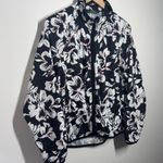 Lauren Ralph Lauren Jacket Women L Active Lightweight Windbreaker Floral Zip Top Black Size L Photo 3