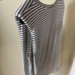 SUPPLY & DEMAND Size Medium Sleeveless Top with Shoulder Pads Stripes Black Photo 7