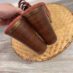 Michael Kors  coral braided leather‎ suede heeled clogs Photo 3