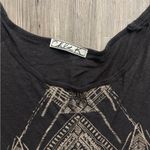 Chloe K  Black Sleeveless Top with Geometric Design Photo 5