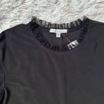 NWT Tash + Sophie Black Sheath Stretch Dress Swiss Dot Mesh Long Sleeves Sz LRG Photo 8