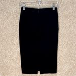 Karen Millen Imperfect Black Knee-Length Pencil Skirt zipper pockets back slit Photo 1
