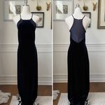 Jump Vintage 90s  Stretchy Sapphire Blue Velvet Column Dress XS S Photo 2