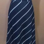 Laura Scott *5/$25 Sale*  a-line navy blue striped skirt sz L Photo 0