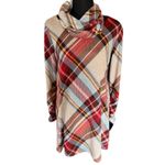 R&K Red Plaid Dress w/ Detachable Cowl Neck Women’s PM NWT Size M Photo 1
