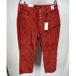 Judy Blue NWT Womens High Waist Ankle Straight Corduroy Jeans Rust Size 16W Photo 6