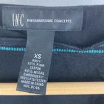 INC Black & Blue Embroidered Short Sleeve Swimsuit Cover Top XS Photo 4