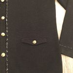 Vintage Studio Joy Black Cardigan Size S Jewel Brooch Trim Cottagecore Glam Photo 6