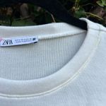 ZARA White Oversized Long Sleeve Top Size Small Photo 2