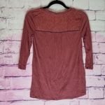 Anthropologie DOLAN DUSTY MAUVE ROSE TEXTURED NECKLINE V NECK RAGLAN BLOUSE XXS Photo 1