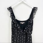 Hutch Georgia Black Embroidered Floral Dot Wrap Maxi Dress Size 0X Photo 3