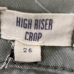 Madewell High Riser Crop 10” Women’s Size 26 Sage Green Cotton Blend Denim Jeans Photo 6