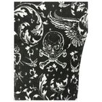RUDE Super Skinny Jeans Black White Skull Baroque Print Size 32 Punk Grunge Goth Photo 1