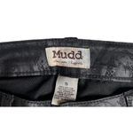 Mudd Juniors  Black Faux Leather Coated Lace Look Skinny Jeans Pants Size 9 Photo 2