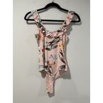 BCBGeneration NEW BCBGenertation Tank Bodysuit Womens XXS Floral Ruffle Stretch Romantic Photo 1