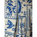 Calypso St. Barth  Shirt Women XL Blue White‎ Coastal Button Down Preppy Boho Photo 6