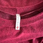 P & Rose Tunic Top Shirt Burgundy Sparkle Sleeves Sz L Wine Zig Zag Accent NEW Red Size L Photo 4