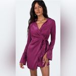 Princess Polly Women’s Burgundy Diddam Long Sleeve Mini Dress Size 2 Photo 1