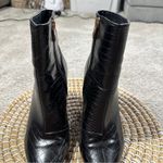 Billini Women’s Alden Boots Booties Block Heels Zip Side Party in Black Croco 7 Photo 3