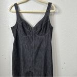 Randolph Duke The Look Black Denim Zip Pleated Corset Dress / Size 14 Western Gray Photo 7