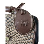 Diane Von Furstenberg Vintage DVF Travel Makeup Train Case Duffel Bag Brown Monogram Tapestry Lock Photo 4