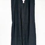 Vince Black Wide Leg Pleated Linen Blend Pull-On Slack Pants Size Medium NWT Photo 0