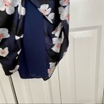 Banana Republic Navy Blue Floral Maxi Dress Women’s Size 2 Satin Photo 10