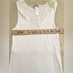 Hanro Switzerland Lace V Neck Tank 100% Cotton Women’s Small White Photo 3