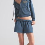 SKIMS Cotton Poplin Boxer in Harbor, Size Small Photo 0