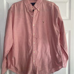 Ralph Lauren  Sport Womens 12 Pink Long Sleeve Cotton Dress Shirt Boyfriend Photo 0