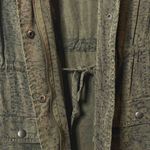 Dear John Women Dark Green Hidden Hood Cinched Pockets Utility Jacket Size S Photo 4