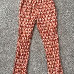 Faherty Orange Pacific Beach Linen Pants Patterned Summer Vacation Comfy XS Photo 5