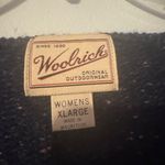 Woolrich Vintage  Women's Navy Blue Speckled 100% Wool V-Neck Sweater size XL Photo 2