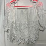 American Rag  Off-Shoulder White Lace Blouse Photo 4