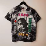 Poetic Justice Love Loyalty Unity Chemistry T Shirt Tie Dye Blue White Medium M Photo 6